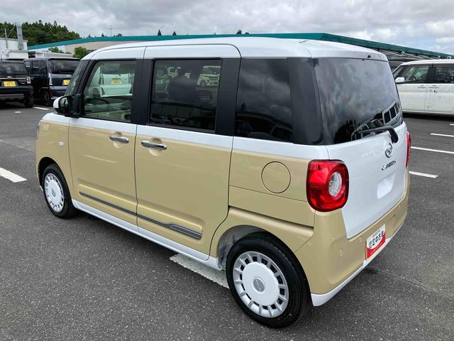ムーヴキャンバスストライプスＧ両側電動スライドドア　ＬＥＤヘッドライト＆フォグランプ　シートヒーター　保温カップホルダー　電動駐車ブレーキ　バックカメラ　ステアリングスイッチ　コーナーセンサー　衝突被害軽減ブレーキ（千葉県）の中古車