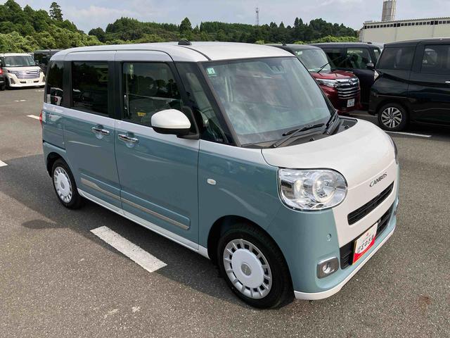 ムーヴキャンバスストライプスＧ両側電動スライドドア　ＬＥＤヘッドライト＆フォグランプ　シートヒーター　保温カップホルダー　電動駐車ブレーキ　バックカメラ　ステアリングスイッチ　コーナーセンサー　衝突被害軽減ブレーキ（千葉県）の中古車