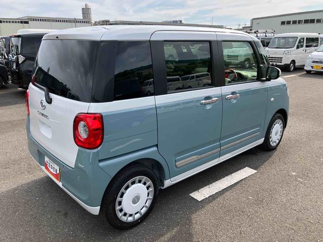 ムーヴキャンバスストライプスＧ両側電動スライドドア　ＬＥＤヘッドライト＆フォグランプ　シートヒーター　保温カップホルダー　電動駐車ブレーキ　バックカメラ　ステアリングスイッチ　コーナーセンサー　衝突被害軽減ブレーキ（千葉県）の中古車