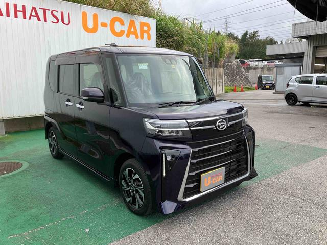 タントカスタムＸオートエアコン　９インチディスプレイオーディオ　パノラマモニター　ドライブレコーダー　衝突回避支援システム　コーナーセンサー　電動パーキングブレーキ　両側パワースライドドア（沖縄県）の中古車