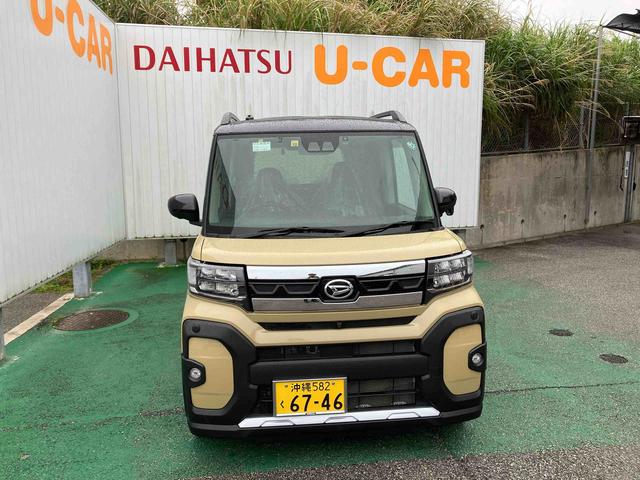 タントファンクロスターボターボ車　オートエアコン　９インチディスプレイオーディオ　パノラマモニター　ドライブレコーダー　衝突回避支援システム　コーナーセンサー　両側パワースライドドア　キーフリーシステム（沖縄県）の中古車