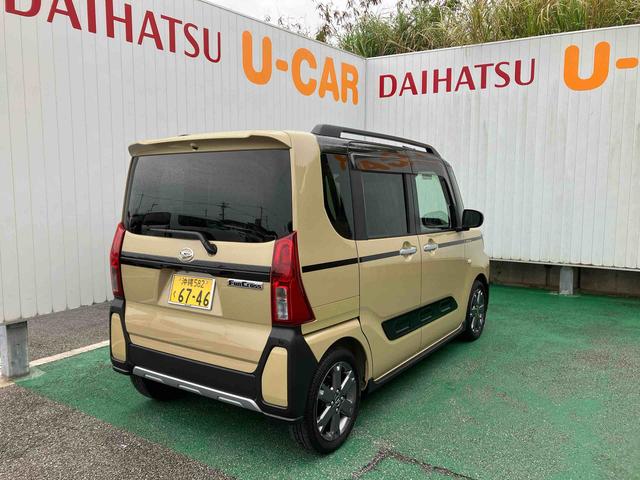 タントファンクロスターボターボ車　オートエアコン　９インチディスプレイオーディオ　パノラマモニター　ドライブレコーダー　衝突回避支援システム　コーナーセンサー　両側パワースライドドア　キーフリーシステム（沖縄県）の中古車