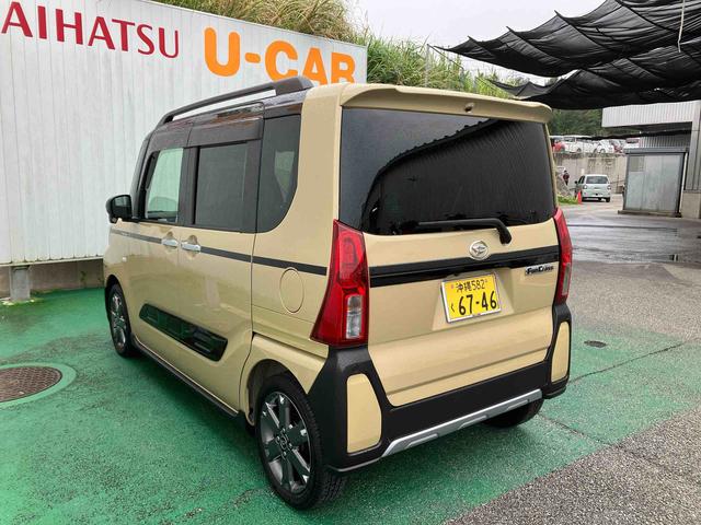 タントファンクロスターボターボ車　オートエアコン　９インチディスプレイオーディオ　パノラマモニター　ドライブレコーダー　衝突回避支援システム　コーナーセンサー　両側パワースライドドア　キーフリーシステム（沖縄県）の中古車