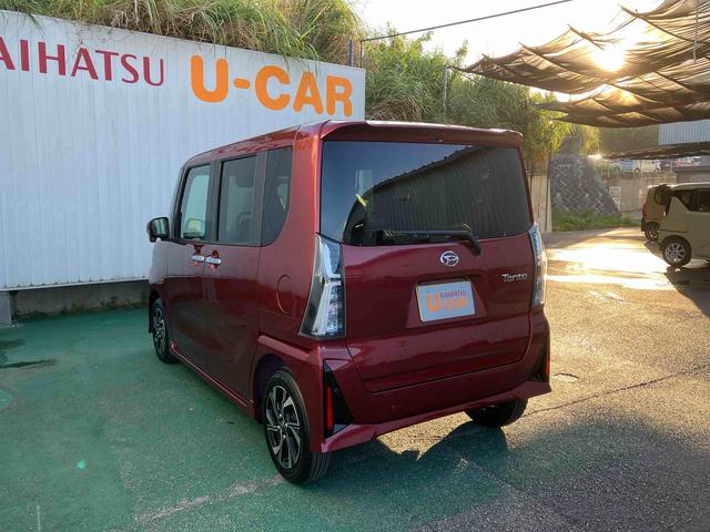 タントカスタムＸオートエアコン　衝突回避支援システム　コーナーセンサー　キーフリーシステム　プッシュボタンスタート　ＬＥＤヘッドランプ　両側パワースライドドア（沖縄県）の中古車