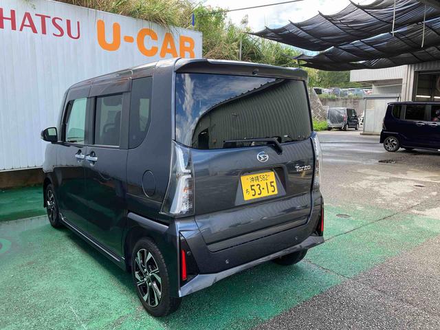 タントカスタムＸオートエアコン　９インチディスプレイオーディオ　衝突回避支援システム　コーナーセンサー　電動パーキングブレーキ　両側パワースライドドア（沖縄県）の中古車