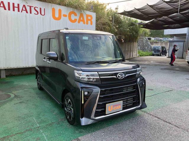 タントカスタムＸオートエアコン　９インチディスプレイオーディオ　衝突回避支援システム　コーナーセンサー　電動パーキングブレーキ　両側パワースライドドア（沖縄県）の中古車