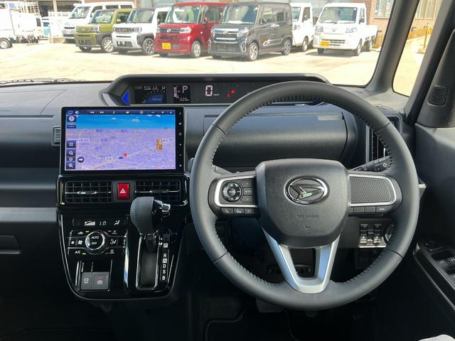 タントカスタムＲＳ４ＷＤ　ＣＶＴ　ターボ　純正１０インチナビ　パノラマモニター　ドライブレコーダー　両側電動スライドドア（長野県）の中古車