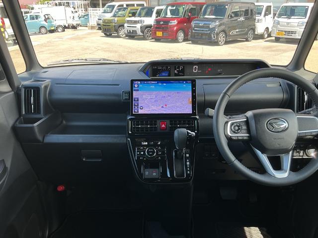 タントカスタムＲＳ４ＷＤ　ＣＶＴ　ターボ　純正１０インチナビ　パノラマモニター　ドライブレコーダー　両側電動スライドドア（長野県）の中古車