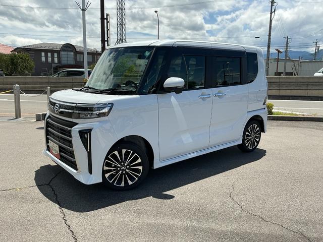 タントカスタムＲＳ４ＷＤ　ＣＶＴ　ターボ　純正１０インチナビ　パノラマモニター　ドライブレコーダー　両側電動スライドドア（長野県）の中古車