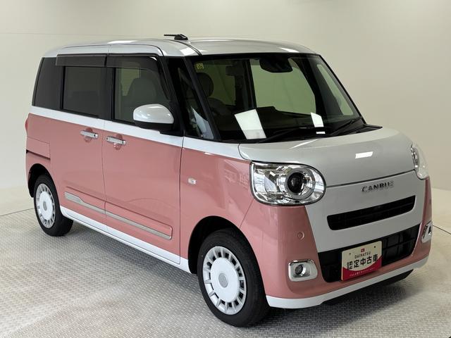 ムーヴキャンバスストライプスGターボCDチューナー シートヒーター CVT 両側電動スライドドア ターボエンジン クルーズコントロール オートライト オートエアコン LEDヘッドランプ LEDフォグランプ(長野県)の中古車