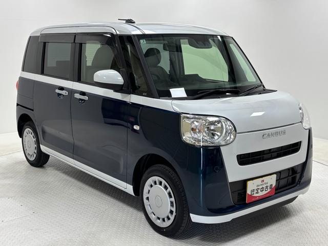 ムーヴキャンバスストライプスＸオーディオレス　ＵＳＢソケット　オートエアコン　両側電動スライドドア　電動格納ミラー　ハロゲンヘッドランプ　オートライト　プッシュスタート　キーフリー　スマアシ（長野県）の中古車