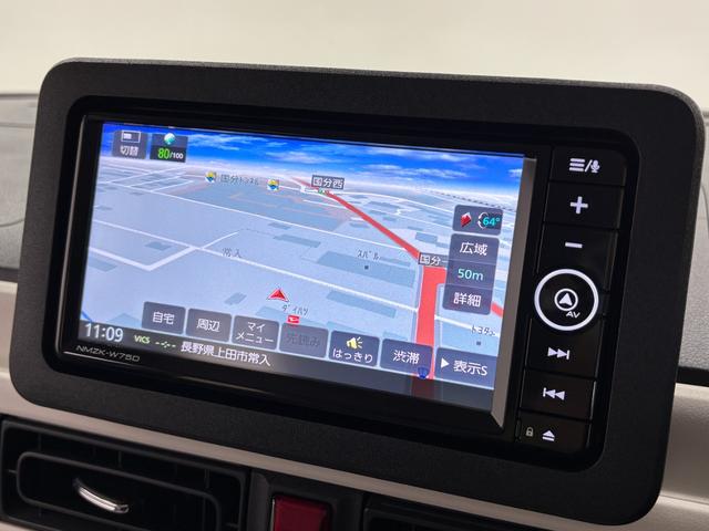 ムーヴキャンバスストライプスＧドラレコ　純正ナビ　パノラマモニター　Ｂｌｕｅｔｏｏｔｈ　フルセグ　ハンズフリー通話　両側電動スライドドア　両側シートヒーター　ホッとカップホルダー　置きラクボックス　ＬＥＤ　オーとライト　スマアシ（長野県）の中古車