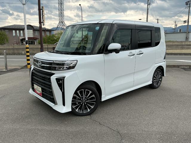 タントカスタムＲＳ４ＷＤ　ＣＶＴ　ターボ　純正ナビ　ドライブレコーダー　パノラマモニター　両側電動スライドドア（長野県）の中古車