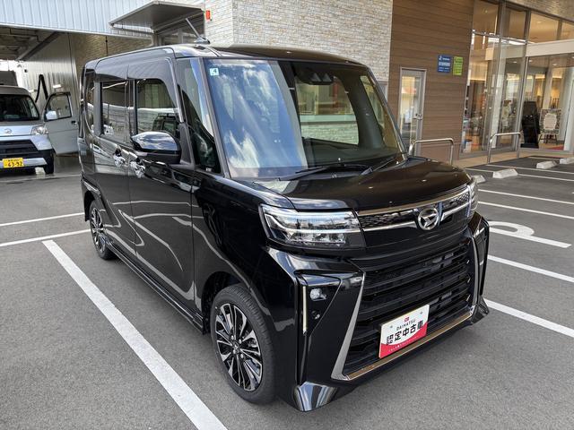 タントカスタムRSターボ オーディオレス USBソケット 両側電動スライドドア ミラクルオープンドア 格納式テーブル 電動格納ミラー LED オートライト プッシュスタート 電動パーキングブレーキ キーフリー スマアシ(長野県)の中古車