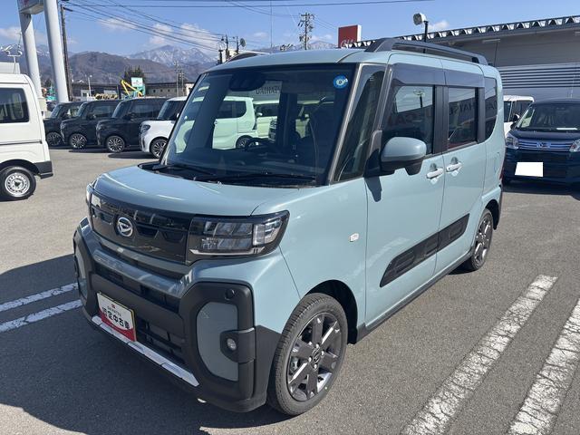 タントファンクロスターボターボ　ＥＴＣ　追従機能　ディスプレイオーディオ　バックカメラ　フルセグ　Ｂｌｕｅｔｏｏｔｈ　ハンズフリー　ＨＤＭＩ、ＵＳＢソケット　両側電動スライドドア　両側シートヒーター　キーフリー　スマアシ（長野県）の中古車