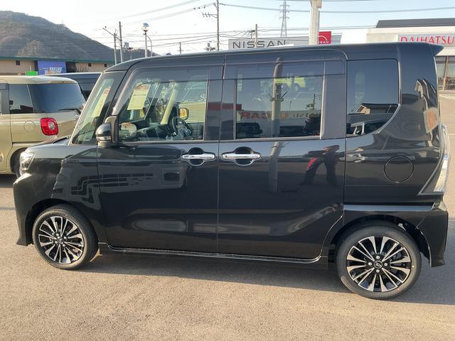 タントカスタムＲＳターボ　オーディオレス　ＵＳＢソケット　両側電動スライドドア　ミラクルオープンドア　両側シートヒーター　ＬＥＤヘッドランプ　オートライト　格納式テーブル　電動パーキングブレーキ　キーフリー　スマアシ（長野県）の中古車