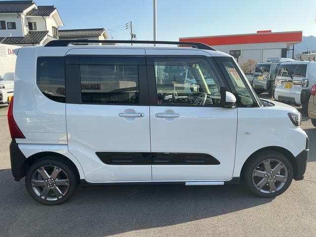 タントファンクロスターボターボ 防錆塗装済み オーディオレス USBソケット 電動パーキングブレーキ 防水加工シートバック 格納式テーブル LEDヘッドランプ オートライト キーフリー 15インチアルミホイール スマアシ(長野県)の中古車