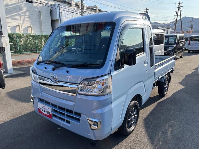 ハイゼットトラックジャンボＳＡIIIｔＭＴ５　ＣＤチューナー　マニュアルエアコン　荷台作業灯　ＬＥＤヘッドランプ　荷台ゴムマット　ゲートプロテクター　電子制御式４ＷＤ　スーパーデフロック　オートライト　キーフリー　スマアシ（長野県）の中古車