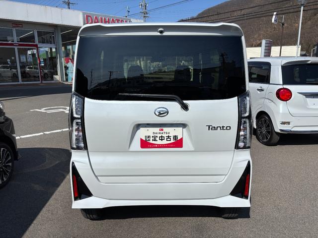 タントカスタムRSターボ オーディオレス USBソケット 両側電動スライドドア ミラクルオープンドア 両側シートヒーター 電動パーキングブレーキ 格納式テーブル LED オートライト 15インチアルミホイール スマアシ(長野県)の中古車