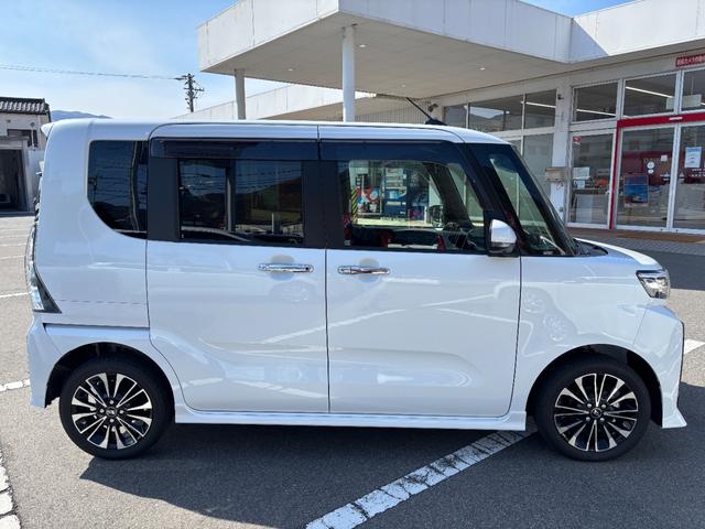 タントカスタムRSターボ オーディオレス USBソケット 両側電動スライドドア ミラクルオープンドア 両側シートヒーター 電動パーキングブレーキ 格納式テーブル LED オートライト 15インチアルミホイール スマアシ(長野県)の中古車