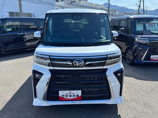 タントカスタムRSターボ オーディオレス USBソケット 両側電動スライドドア ミラクルオープンドア 両側シートヒーター 電動パーキングブレーキ 格納式テーブル LED オートライト 15インチアルミホイール スマアシ(長野県)の中古車