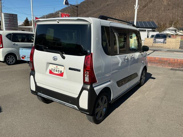 タントファンクロスターボターボ オーディオレス USBソケット 両側電動スライドドア ミラクルオープンドア 両側シートヒーター 格納式テーブル 電動格納ミラー 電動パーキングブレーキ LED キーフリー スマアシ(長野県)の中古車