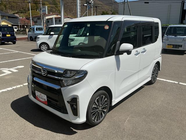 タントカスタムRSターボ 追従機能 ETC ドラレコ 純正ナビ パノラマモニター Bluetooth ハンズフリー フルセグ USBソケット 両側電動スライドドア 両側シートヒーター 格納式テーブル LED スマアシ(長野県)の中古車