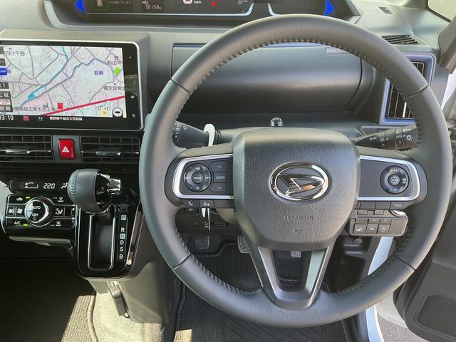 タントカスタムRSターボ 追従機能 ETC ドラレコ 純正ナビ パノラマモニター Bluetooth ハンズフリー フルセグ USBソケット 両側電動スライドドア 両側シートヒーター 格納式テーブル LED スマアシ(長野県)の中古車