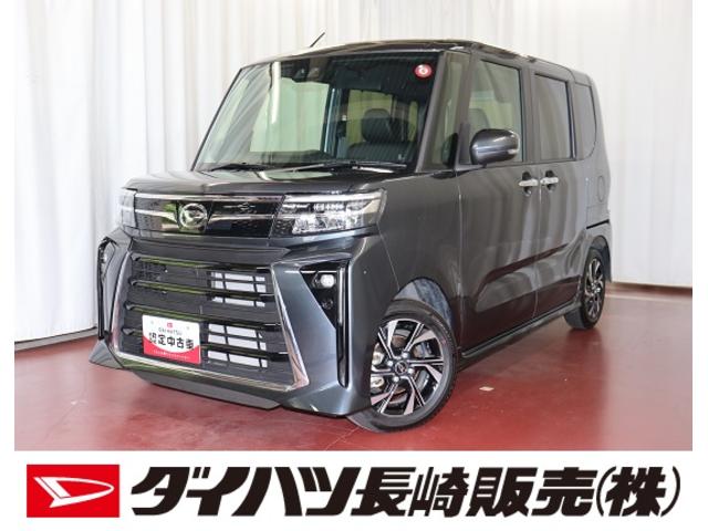 タントカスタムＸ　ｅｃｏＩＤＬＥ非装着車両側電動スライドドア　盗難警報装置　フロントベンチシート　シートヒーター　バックカメラ　ハイビームアシスト　ＬＥＤランプ　１オーナー車　フルセグＴＶ　オートライト　スマートキー　整備記録簿（長崎県）の中古車