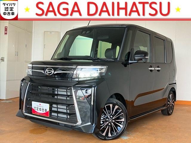 タントカスタムＲＳ届出済未使用車・両側電動スライドドア・コーナーセンサー・プッシュボタンスタート・ステアリングスイッチ・オートエアコン・キーフリー・シートヒーター・アルミホイール・全周囲カメラ対応・パワーウィンドウ（佐賀県）の中古車