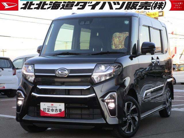 タントカスタムＸスタイルセレクション４ＷＤ　スマートアシスト　夏冬タイヤ　両側パワースライドドア　ＬＥＤヘッドライト　ＣＤ／ＤＶＤオーディオ　バックモニター　キーフリーシステム　シートヒーター　後席テーブル　オートエアコン（北海道）の中古車