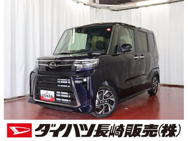 タントカスタムＸ届出済未使用車　１オーナー　禁煙　両側電動スライドドア　アイドリングストップ　シートヒーター　スマートキー　オートライト　ハイビームアシスト　ＬＥＤ　盗難防止装置　整備記録簿（長崎県）の中古車