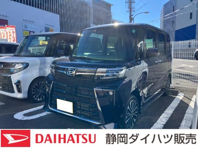 タントカスタムＲＳ１５インチアルミホイール　大型エアロバンパー　フルＬＥＤヘッドランプ　オート格納式カラードドアミラー　本革巻ステアリングホイール	キーフリーシステム　オートエアコン（プッシュ式）（静岡県）の中古車