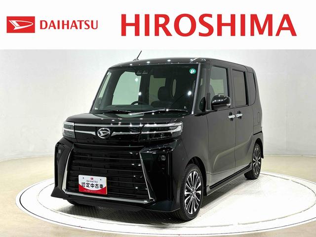 タントカスタムＲＳ　ターボ　両側パワースライドドア　キーフリー純正ナビ装着用アップグレードパック　運転席・助手席シートヒーター　運転席シートリフター　チルトステアリング　本革巻ステアリングホイール　電動パーキングブレーキ　オートブレーキホールド機能（広島県）の中古車