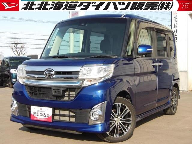 タントカスタムＲＳ　トップエディションＳＡII４ＷＤ　夏冬タイヤ　純正エンジンスターター　純正７インチナビ　バックモニター　リモコンエンジンスターター　両側電動スライドドア　ＬＥＤヘッドライト　ウッド調センタークラスターパネル（北海道）の中古車