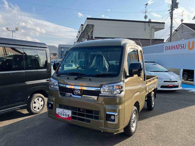 ハイゼットトラックジャンボエクストラ４ＷＤ　フロアシフトＣＶＴ　６６０ｃｃ　衝突被害軽減ブレーキ　横滑り防止装置　ＡＢＳ　アイドリングストップ　プッシュボタンスタート　エアコン　パワーステアリング　運転席・助手席エアバッグ（福島県）の中古車