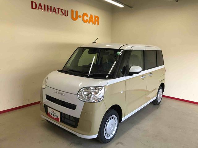 ムーヴキャンバスストライプスＸ４ＷＤ　スマートアシスト（ダイハツ予防安全機能）　オートライト／エアコン　両側パワースライドドア　チルトステアリング／シートリフター（秋田県）の中古車