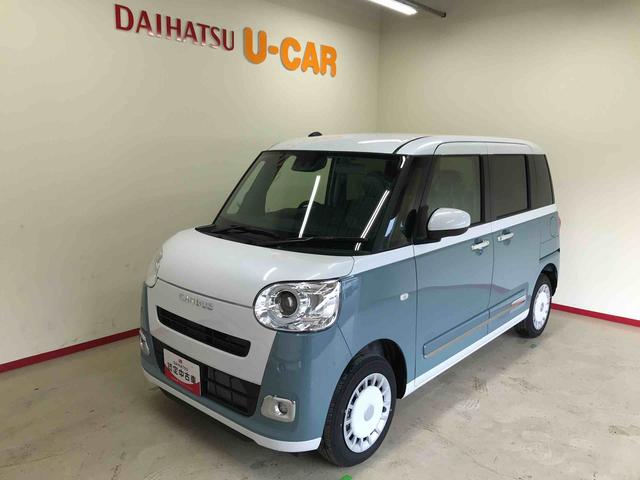 ムーヴキャンバスストライプスＧターボ４ＷＤ　スマートアシスト（ダイハツ予防安全機能）　クルーズコントロール　サイドエアバッグ　運転席・助手席シートヒーター　両側パワースライドドア　ＬＥＤヘッドランプ／フォグランプ　保温機能カップホルダー（秋田県）の中古車