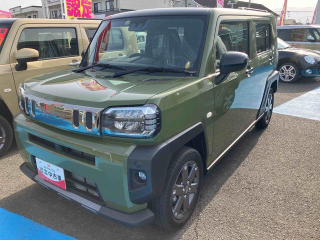 タフトＧターボ　ダーククロムベンチャー４ＷＤ　ＣＶＴ　ターボ　６６０ｃｃ　クルーズコントロール　電動パーキングブレーキ　衝突被害軽減ブレーキ　横滑り防止装置　ＡＢＳ　アイドリングストップ　プッシュボタンスタート　スカイフィールトップ（福島県）の中古車