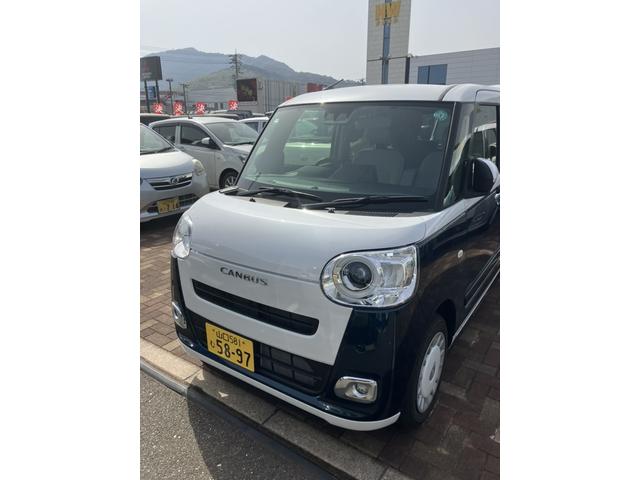 ムーヴキャンバスストライプスＧＡＢＳ　安全ボディ　運転席エアバック　オートライト　サイドエアバック　シートヒーター　ＬＥＤヘッドライト　電格ミラー　プッシュスタートスマートキー（山口県）の中古車