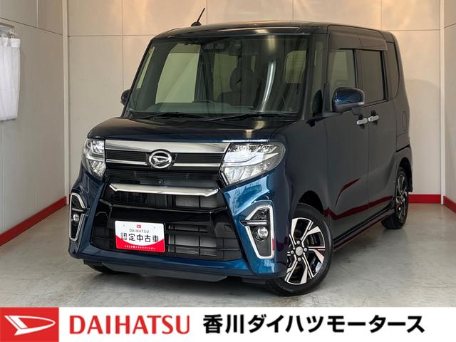 タントカスタムＸセレクションワンオーナー　純正ナビ　純正ＥＴＣ　純正ドライブレコーダー　パノラマモニター　両側パワースライドドア　運転席・助手席シートヒーター　ベンチシート　スマートキー　純正１４インチアルミホイール（香川県）の中古車