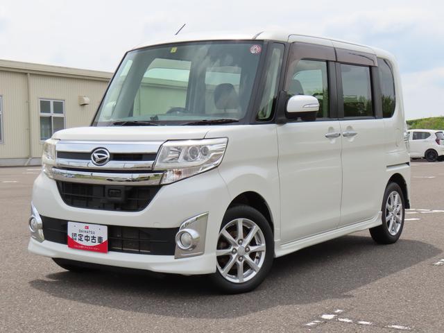 タントカスタムＸ　ＳＡ２ＷＤ　ＣＶＴ　６６０ｃｃ　カーナビ　ワンセグＴＶ　バックモニター　ＥＴＣ車載器　衝突被害軽減ブレーキ　横滑り防止装置　ＡＢＳ　アイドリングストップ　プッシュボタンスタート　両側スライドドア（福島県）の中古車