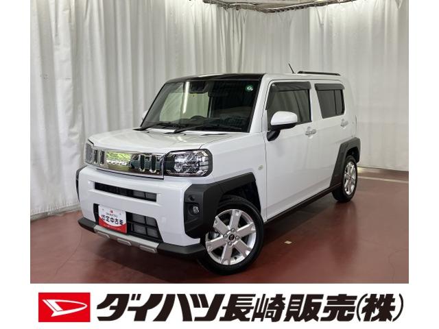 タフトＧターボ　クロムベンチャー下取車　衝突回避支援ブレーキ機能　衝突安全ボディ　オートライト　ターボモデル　盗難防止システム　アダプティブクルーズコントロール　シートヒータ付き　キーフリー　ＬＥＤヘットライト　スマートキー　記録簿（長崎県）の中古車