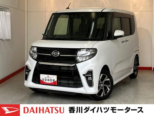 タントカスタムＸワンオーナー　純正ナビ　純正ドライブレコーダー　両側パワースライドドア　バックモニター　運転席・助手席シートヒーター　純正１４インチアルミホイール　スマートキー　アイドリングストップ　ベンチシート（香川県）の中古車