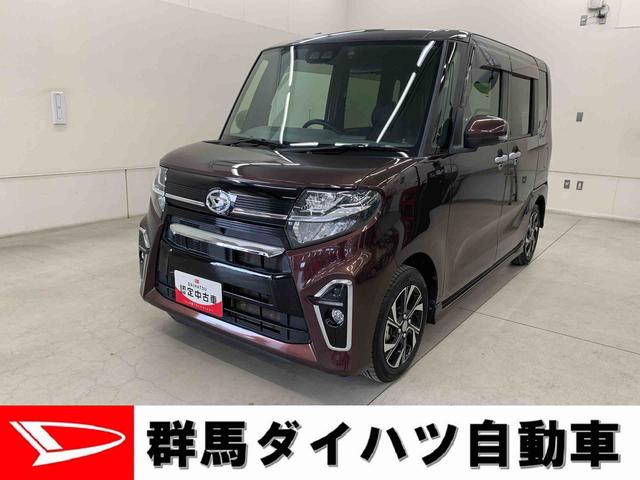 タントカスタムＸセレクション　２ＷＤ純正ナビ　前後ドラレコ　バックカメラ　運転席助手席シートヒーター　スマートアシスト　アイドリングストップ　リヤ左右自動スライドドア　キーフリー（群馬県）の中古車
