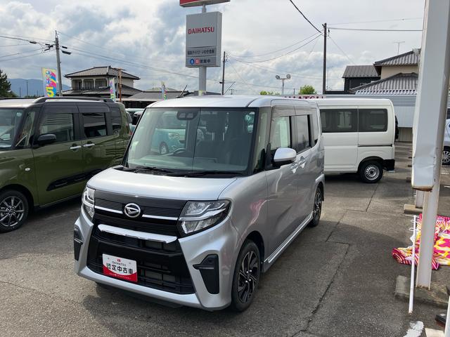 タントカスタムＸ２ＷＤ　ＣＶＴ　６６０ｃｃ　カーナビ　バックモニター　衝突被害軽減ブレーキ　横滑り防止装置　ＡＢＳ　運転席・助手席エアバッグ　アイドリングストップ　プッシュボタンスタート　両側電動スライドドア（福島県）の中古車