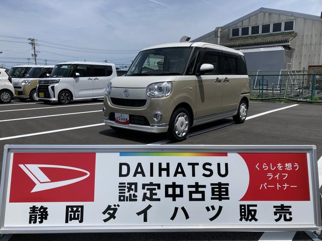 ムーヴキャンバスＧメイクアップＶＳ　ＳＡIII１４インチフルホイールキャップ　ＬＥＤヘッドランプ　キーフリーシステム　両側パワースライドドア　オートエアコン（プッシュ式）　オートライト　置きラクボックス（静岡県）の中古車