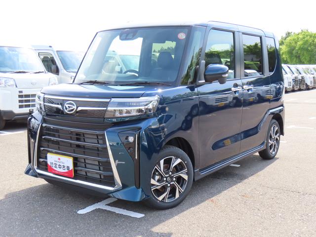 タントカスタムＸ２ＷＤ　ＣＶＴ　６６０ｃｃ　衝突被害軽減ブレーキ　横滑り防止装置　ＡＢＳ　アイドリングストップ　プッシュボタンスタート　両側電動スライドドア　オートエアコン　前席シートヒーター　届出済未使用車（福島県）の中古車