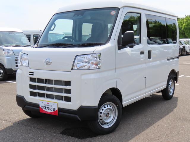 ハイゼットカーゴＤＸ４ＷＤ　６６０ｃｃ　５速マニュアル　衝突被害軽減ブレーキ　横滑り防止装置　ＡＢＳ　アイドリングストップ　両側スライドドア　マニュアルエアコン　パワーステアリング　前席パワーウィンドウ　届出済未使用車（福島県）の中古車