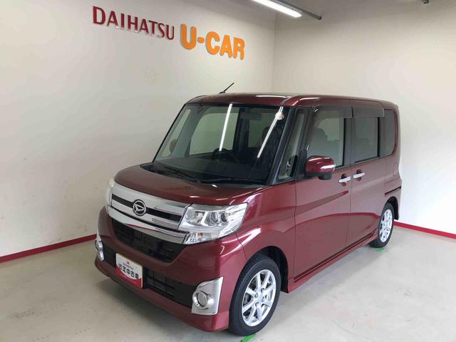 タントカスタムＸ　ＳＡ４ＷＤ　純正ナビ　オートエアコン／ライト　ＬＥＤヘッドライト　ハロゲンフォグランプ　助手席側電動スライドドア　ＥＴＣ　電動格納ドアミラー　ＳＲＳサイドエアバック（秋田県）の中古車